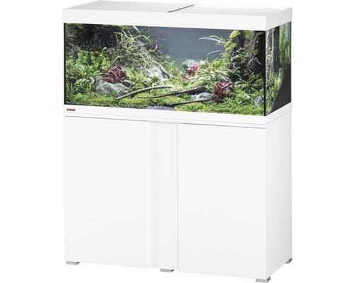 EHEIM Vivaline 180 aquariumcombinatie met LED-verlichting, verwarming, filter en witte kast