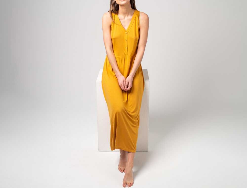 Robe safran-Tout en nuances