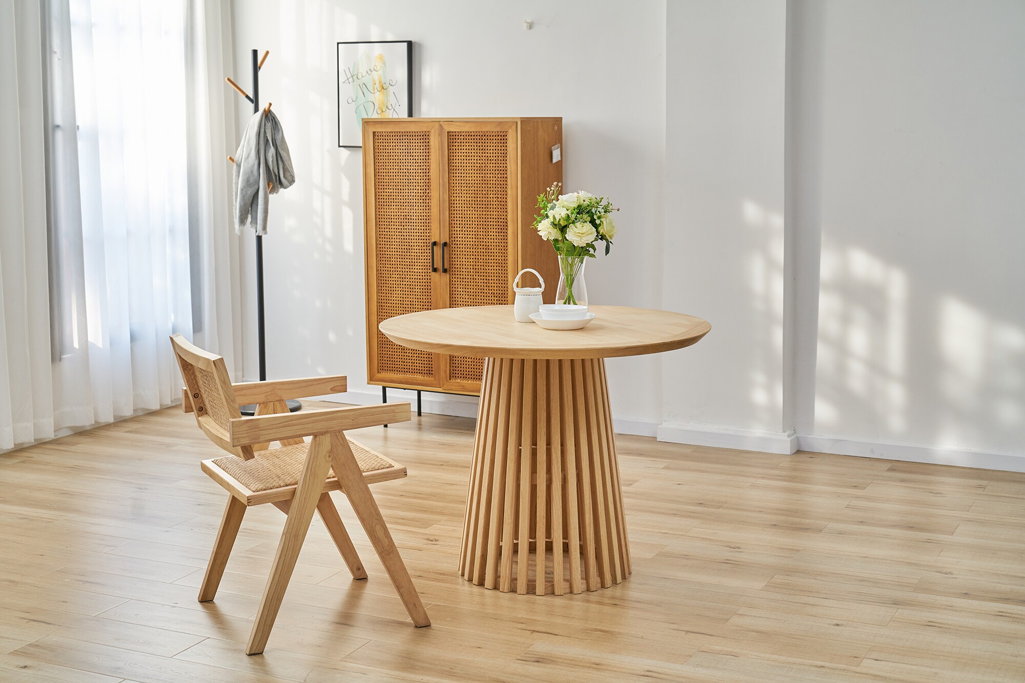 Esstisch 100cm Esszimmertisch Wohnzimmertisch Küchentisch Speisetisch natur