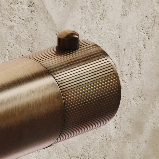 Saniclear Antique Stripes temperatuurknop voor opbouw thermostaatkranen (SK80055, SK80047 en SK80074)