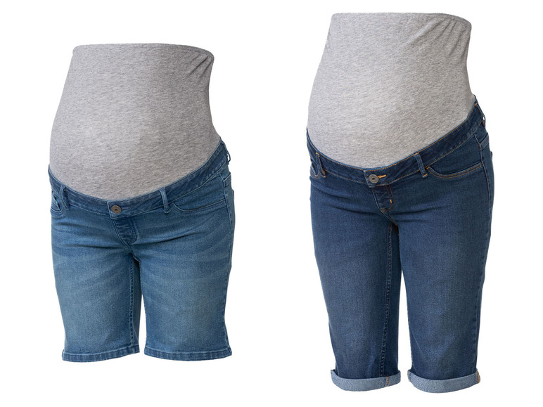 Dames zwangerschaps jeansshorts