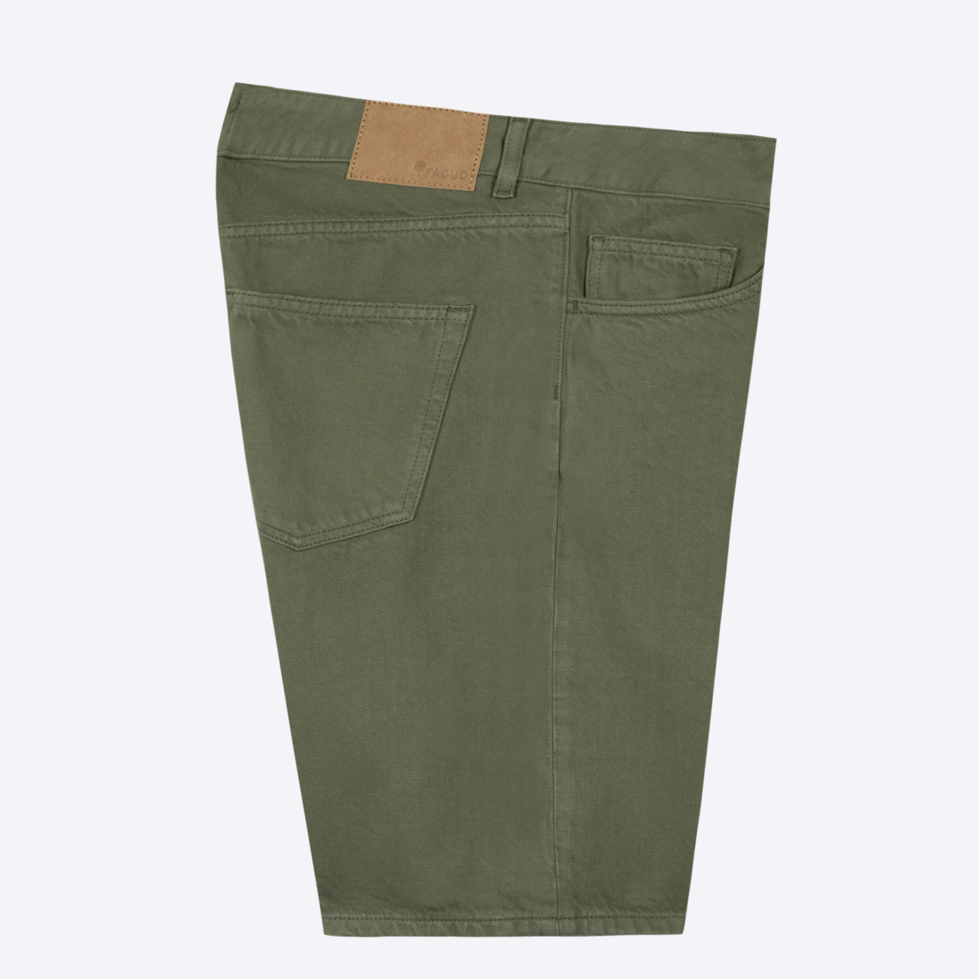 Short kaki coton et coton recyclé - modèle parroy