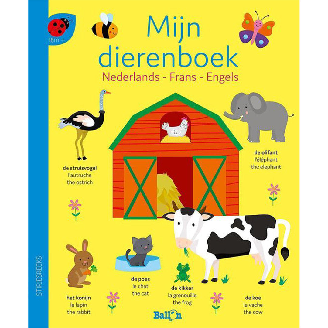 Uitgeverij ballon mijn dierenboek nederlands, frans en engels