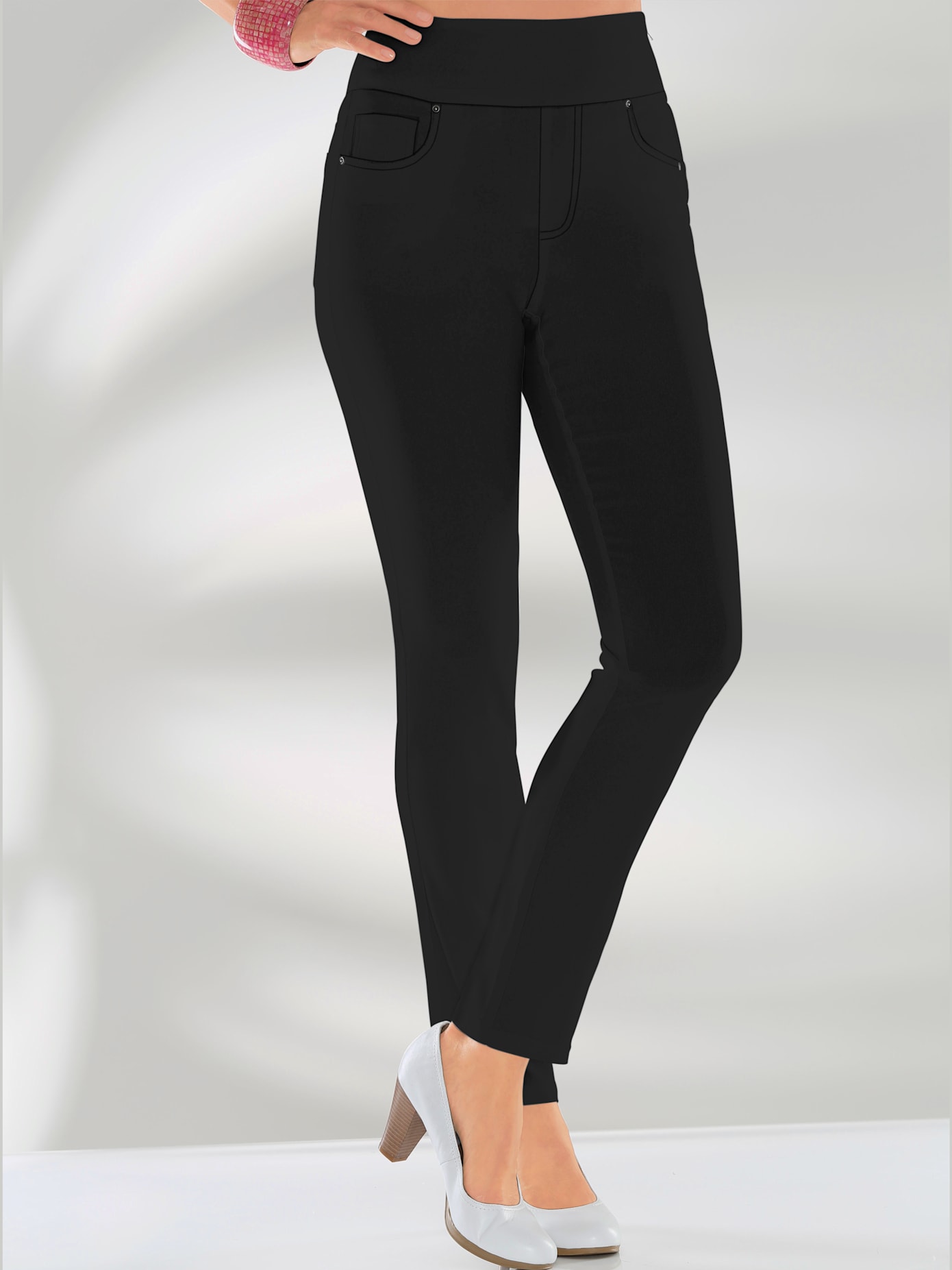 Pantalon ceinture haute affinante à glissière