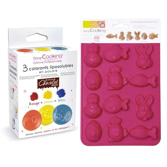 Coffret chocolats de Pâques colorés Scrapcooking