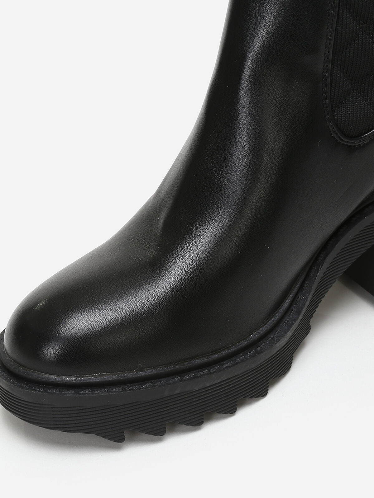 Bottines chelsea effet matelassé- Noir
