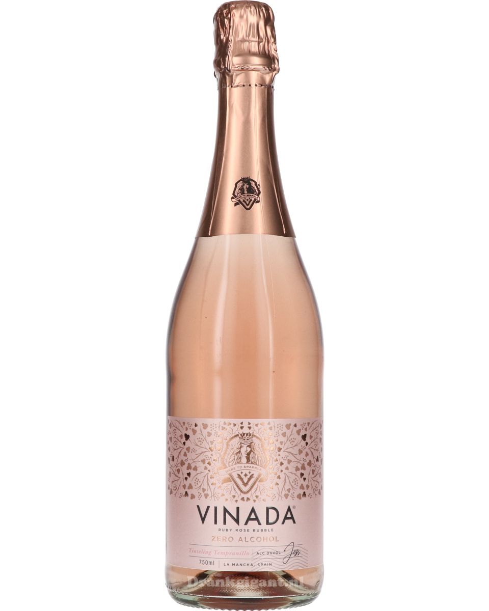 Vinada Sparkling Rose Alcoholvrij 75 cl