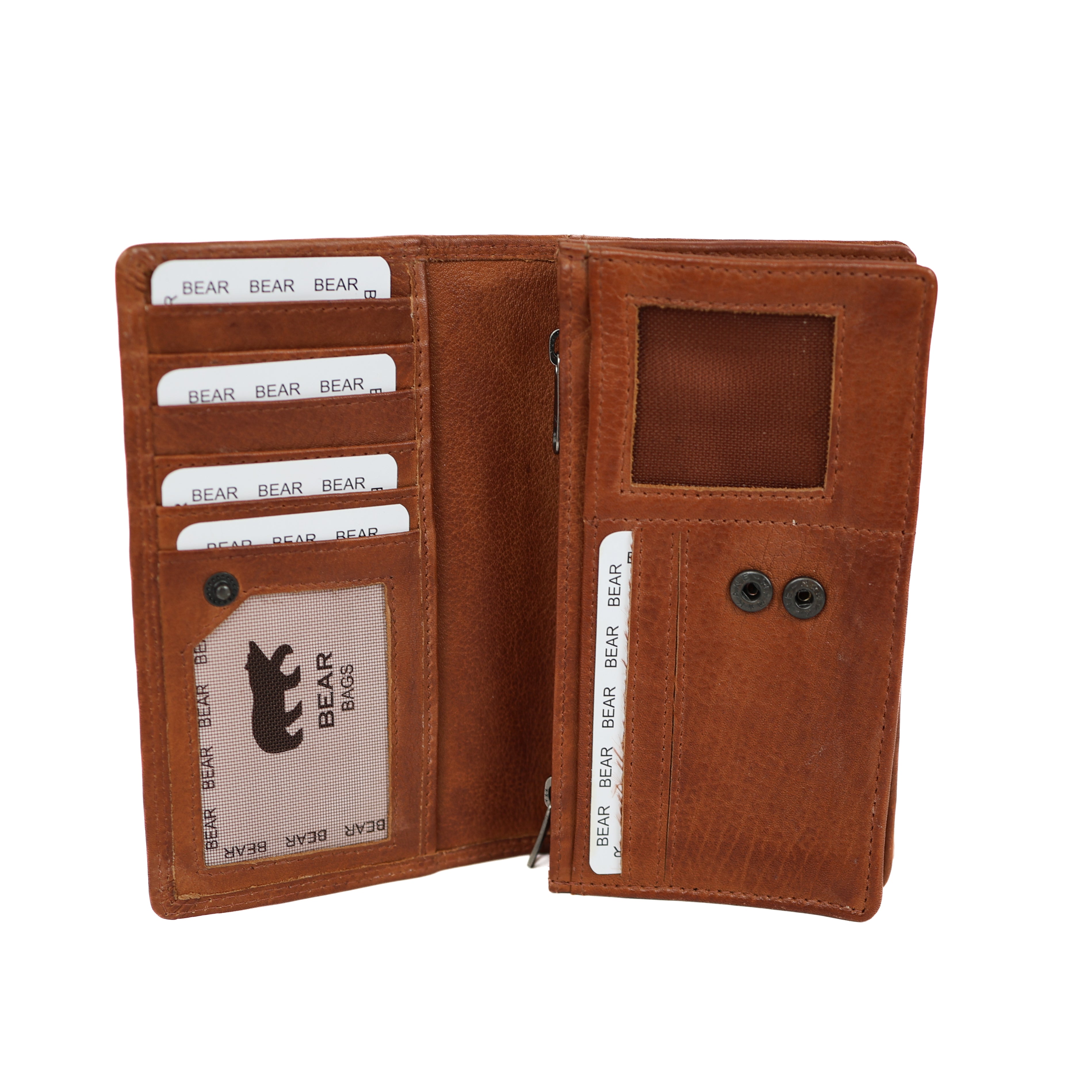 Overslag portemonnee 'Violan' cognac Cognac