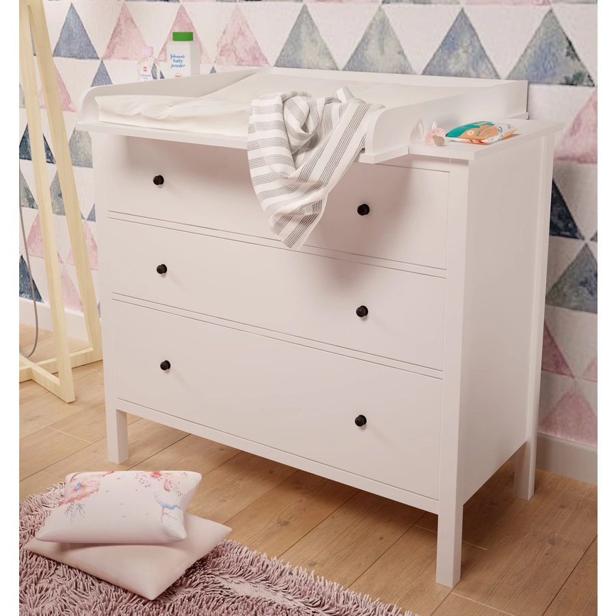 Polini Kids Wickelaufsatz für IKEA Malm Hemnes und Nordli weiß
