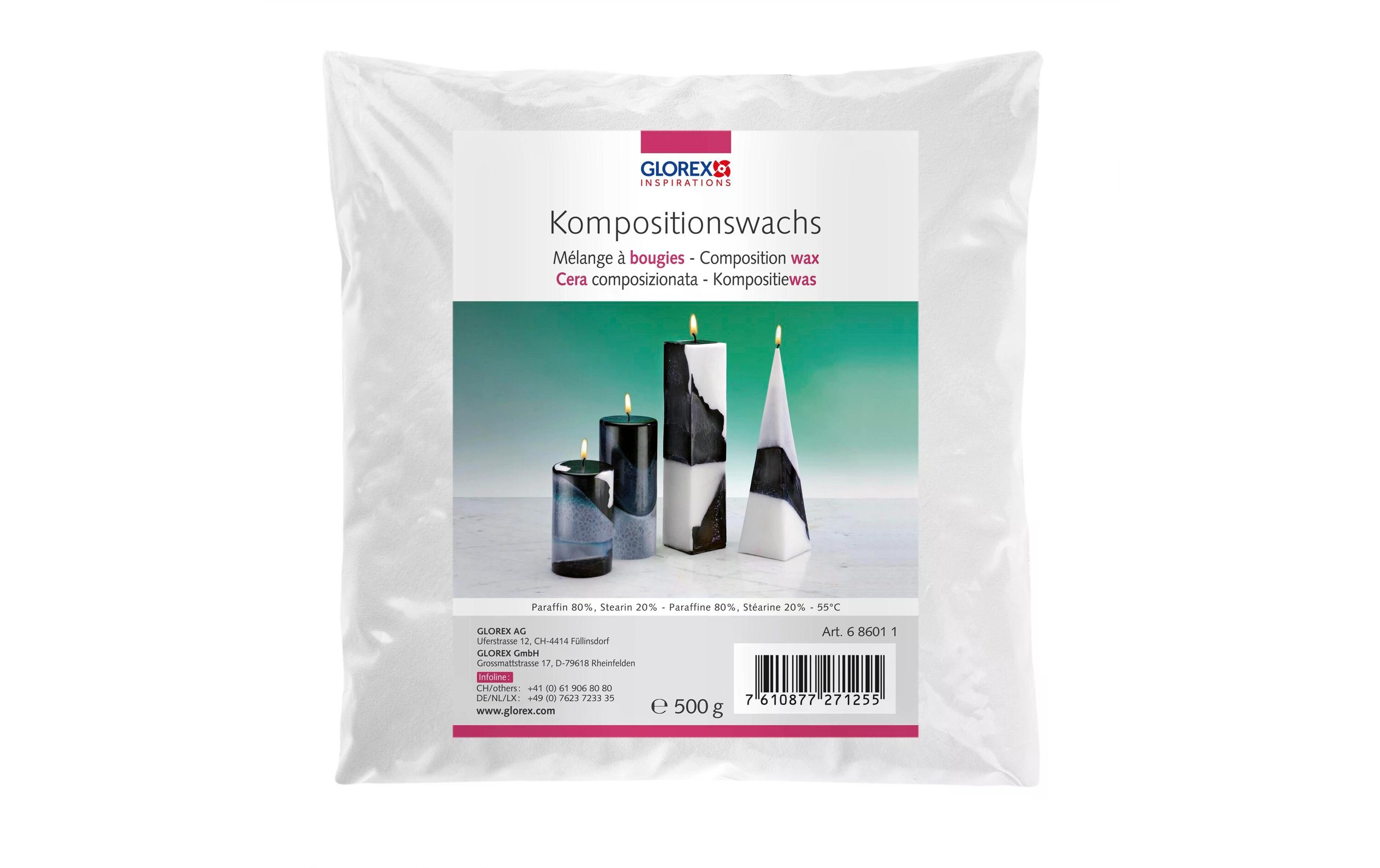 Kerzenstearin 500 g WeissGebrauchsfertige Wachsmischung, 500 g