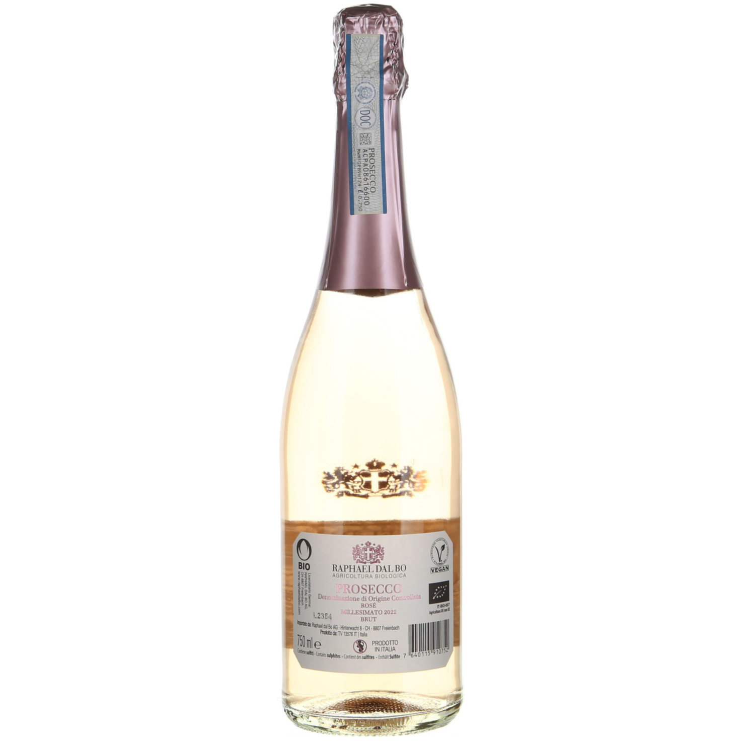 Naturaplan Bio Raphael Dal Bo Prosecco Rosé DOC Brut Millesimato -75cl