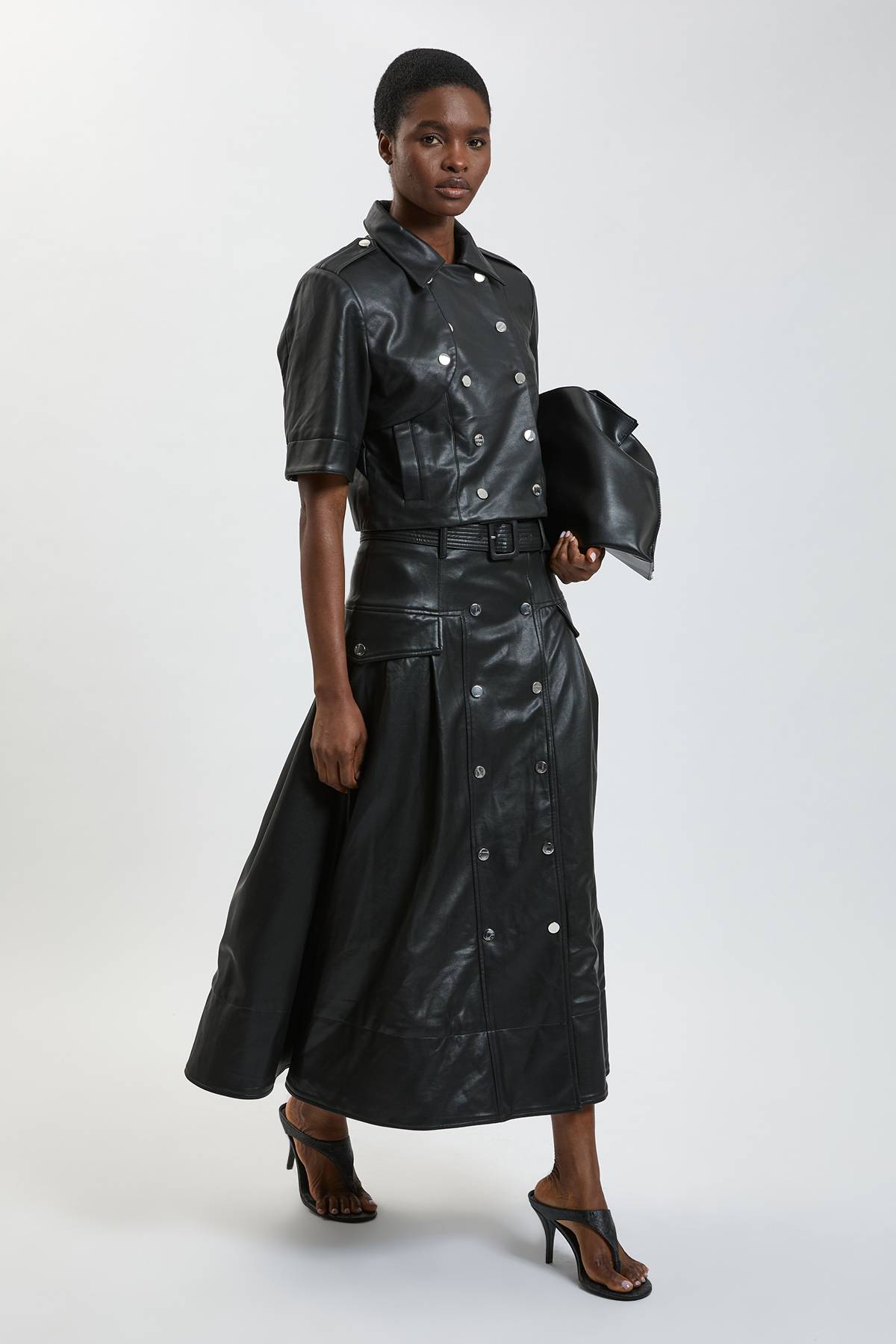 KarenMillen Veste Trench Courte En Synthétiquecuir