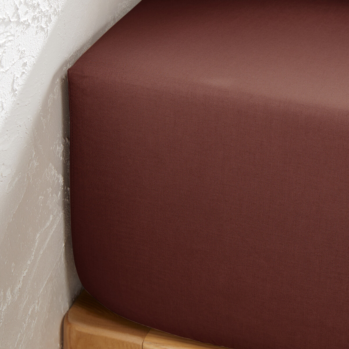 LA REDOUTE INTERIEURS<br>Lençol de algodão liso com elástico, dobrável, 32 cm, Scenario