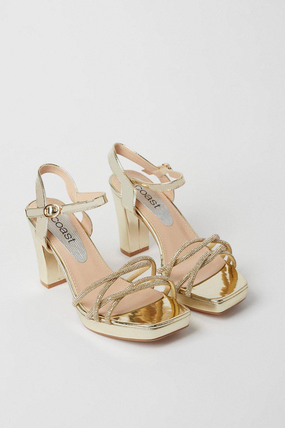 Coast Sandales à Talons Plateforme Taylor en synthétiquecuir avec Strass