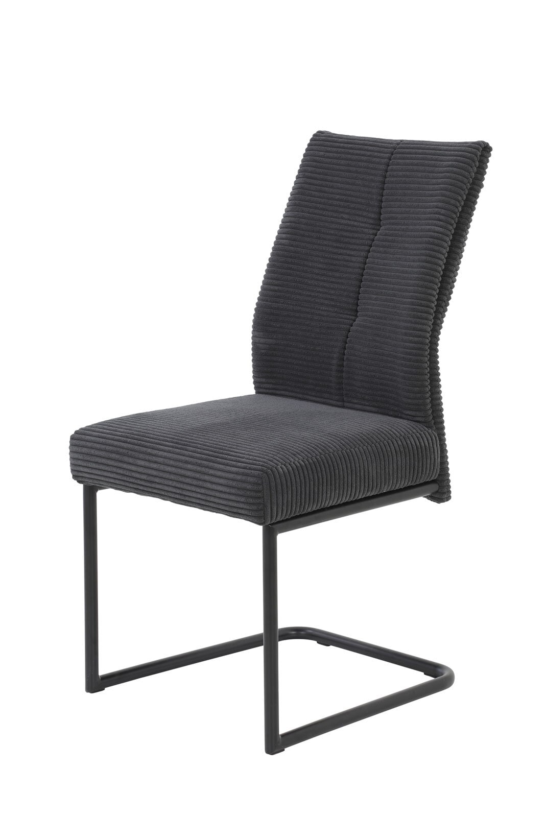 Stuhl Dagmar Breitcord anthrazit/Metallgestell schwarz