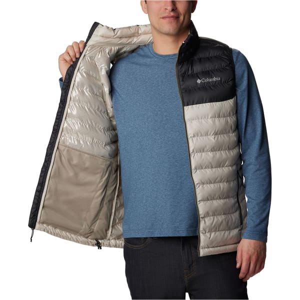Doudoune randonnée COLUMBIA POWDER LITE VEST DARK STONE/SHARK/STONE GREEN ZIPS