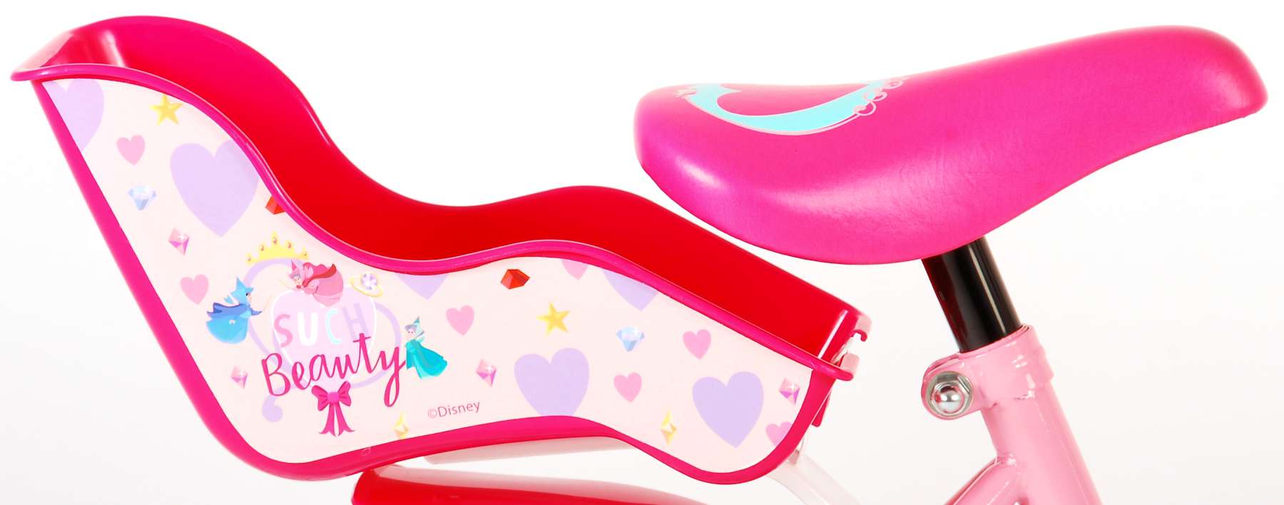 TPFSports Disney Princess Kinderfahrrad - Mädchen - 14 Zoll - Rücktritt + Handbremse - Pink
