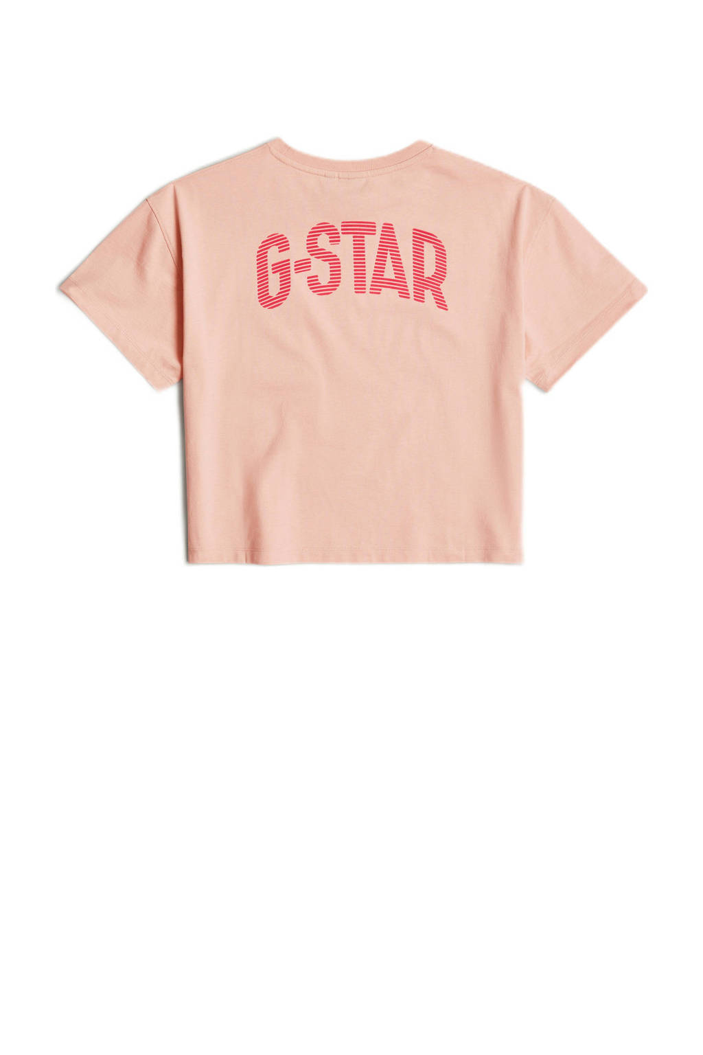G-STAR T-shirt t-shirt s\s loose crop perzik/roze