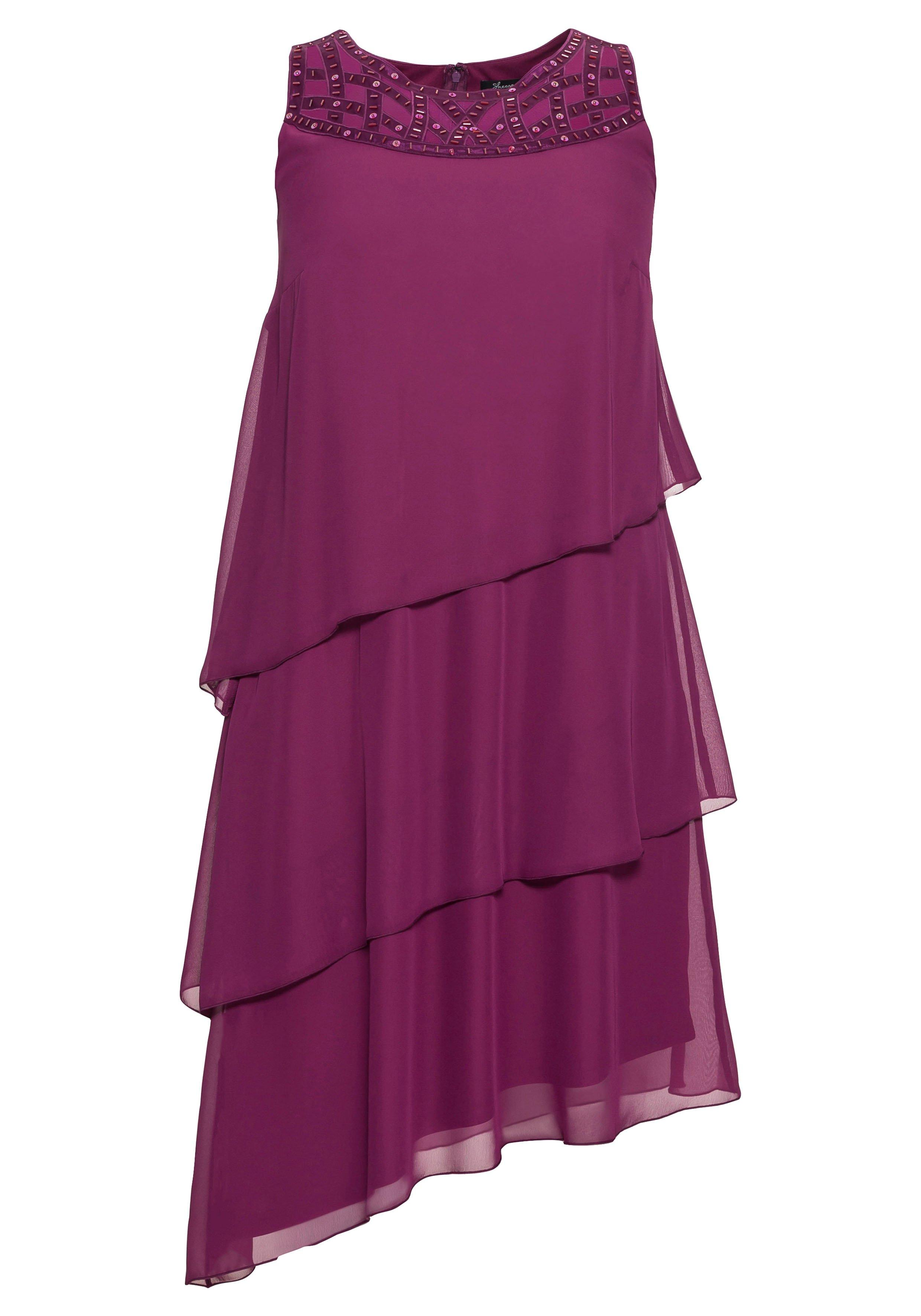 Cocktailkleid im Layerlook, mit Pailletten