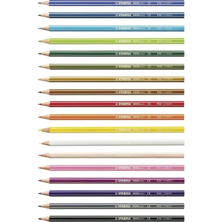 Umweltfreundlicher Buntstift - STABILO GREENcolors - 18er Pack - mit 18 verschiedenen Farben