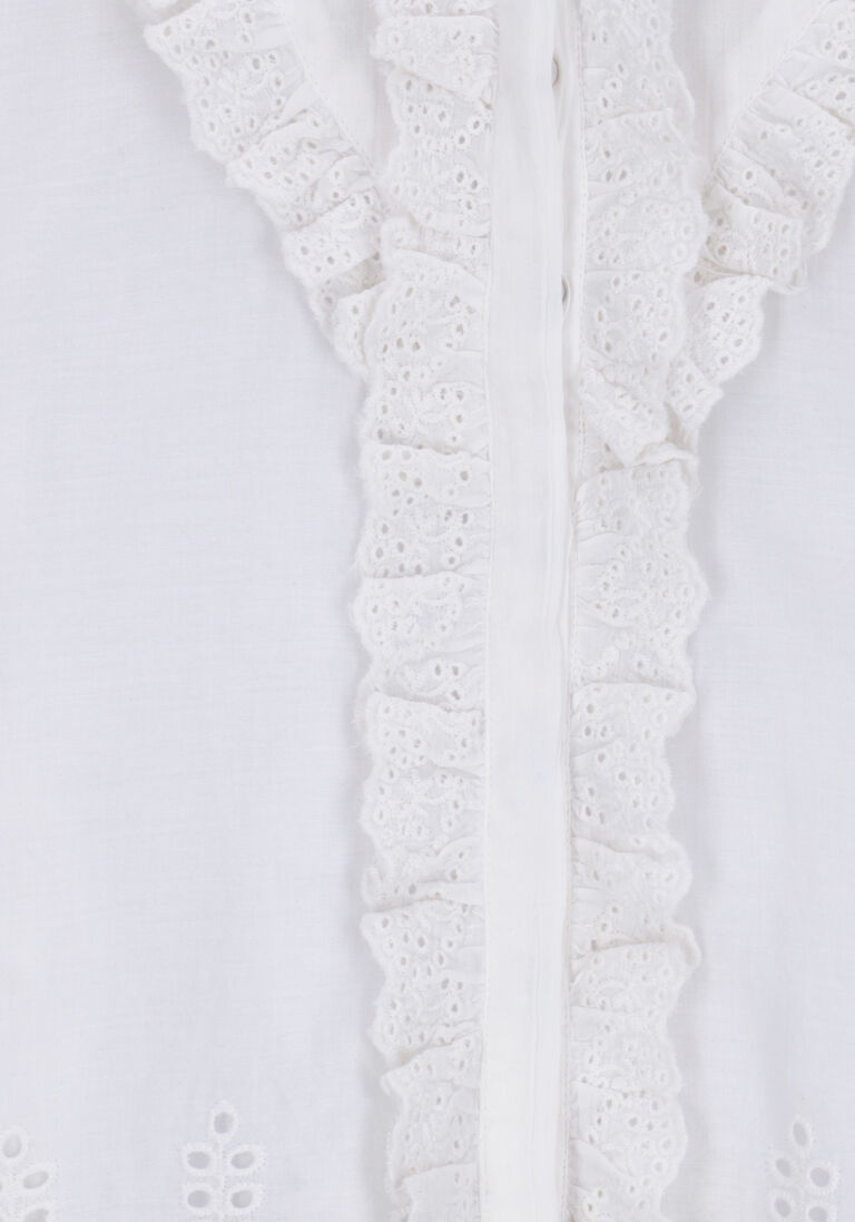 NEO NOIR witte neo noir blouse nusan embroidery blouse