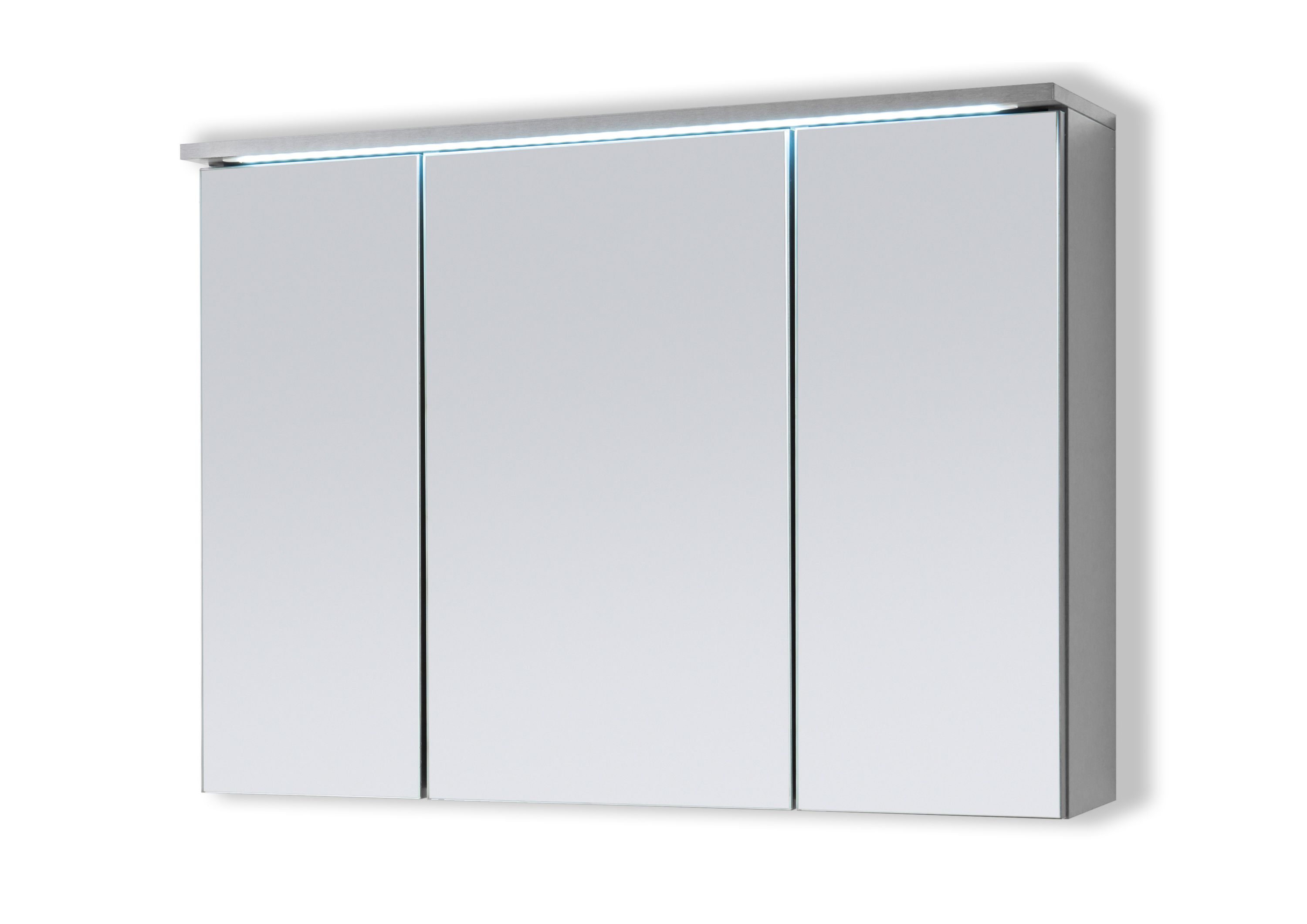 Badmöbel Spiegelschrank DUO 100 mit LED Beleuchtung Grau