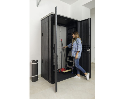 Tuinkast High Stora Way 130 x 75,6 x 206,2 cm antraciet