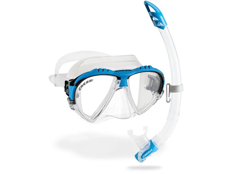 CRESSI Matrix   Gamma Schnorchel Combo Klar/Blau Schnorchel-Set