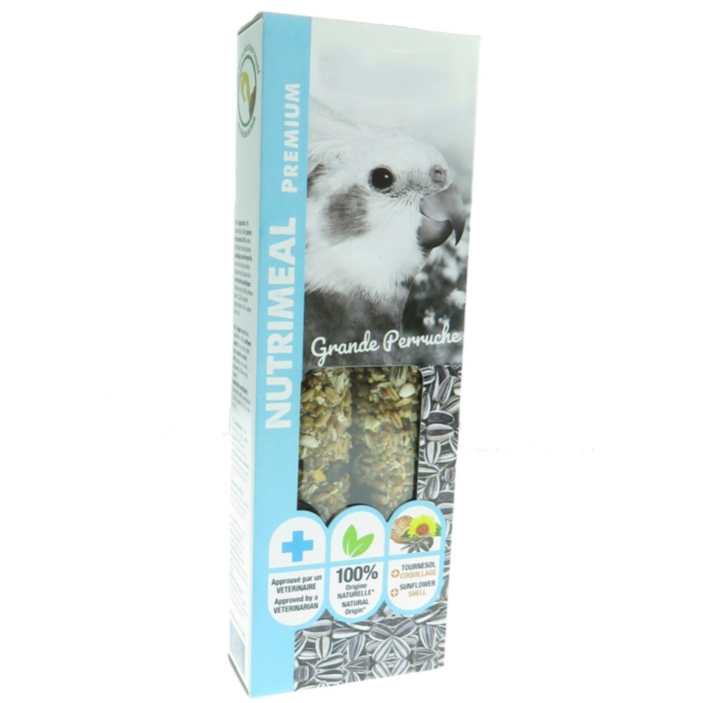Friandises 2 sticks premium tournesol pour grande perruche , pour oiseaux
