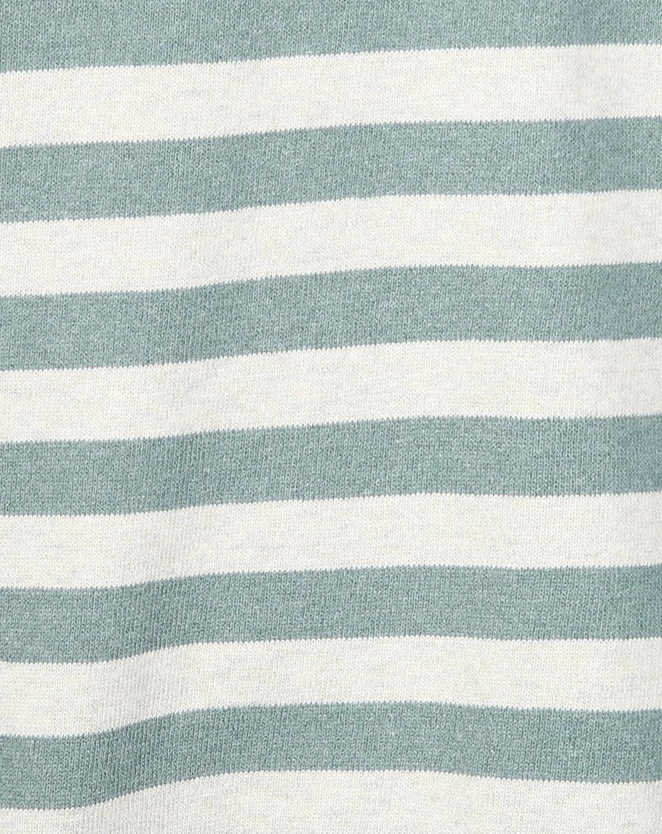Jersey-Langarmkleid MINHO STRIPED in grün/beige