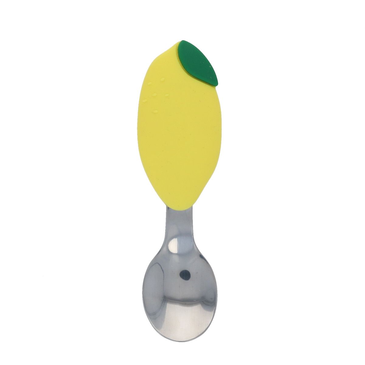 Cuillère manche citron en silicone Pause goûter