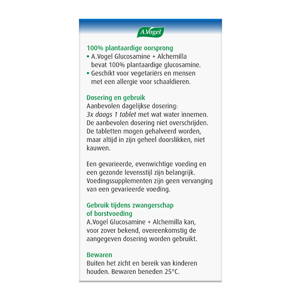 A.Vogel Glucosamine + Alchemilla 90 tabletten
