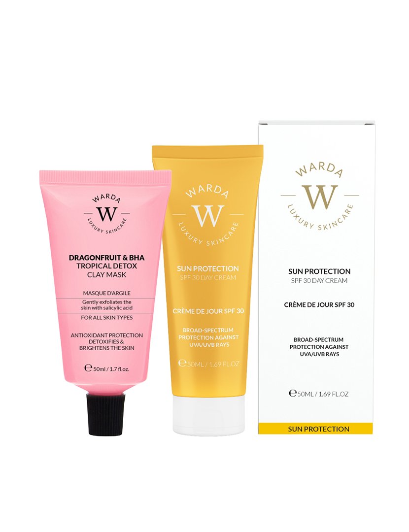 Detoxifying Tropical Pitaya Clay Mask and BHA + Day Cream SPF 30 50ml