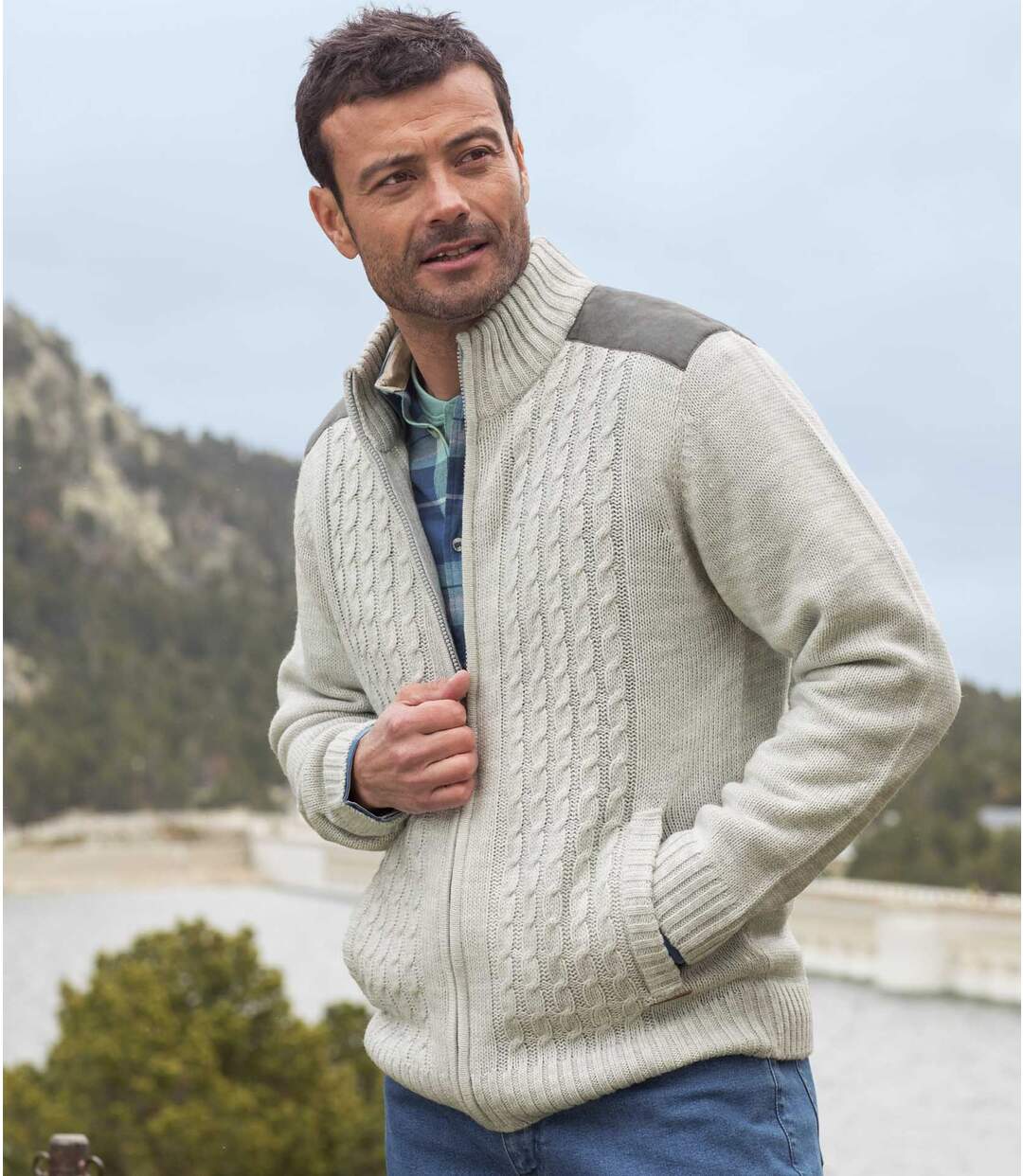 Gilet Tricot et Suédine