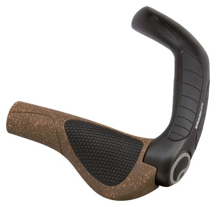 Poignées avec Bar End Ergon GP5 BioKork Marron Noir