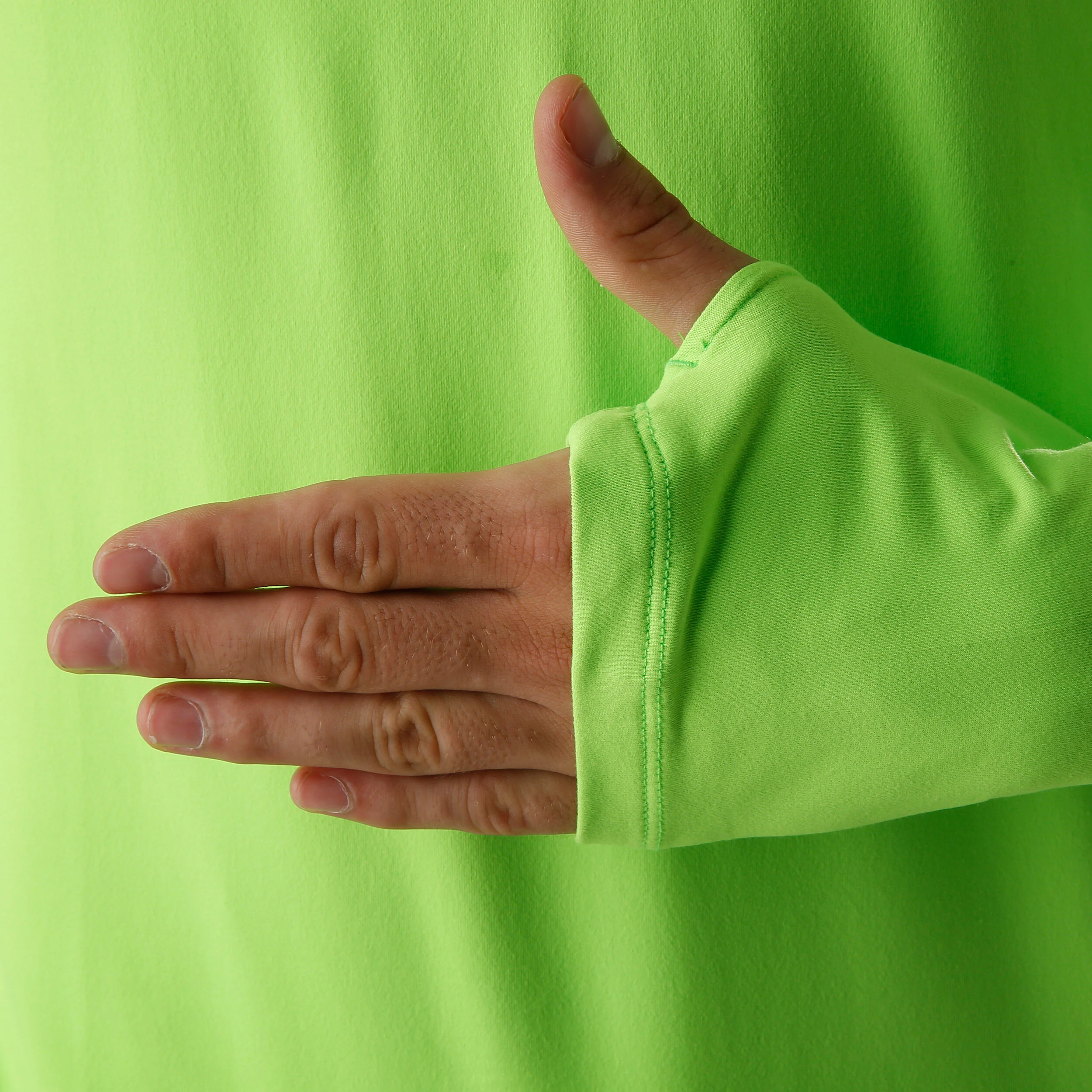 BIDI BADU Zac Tech Half Zip Haut Manches Longues Hommes - Vert Fluo , Blanc