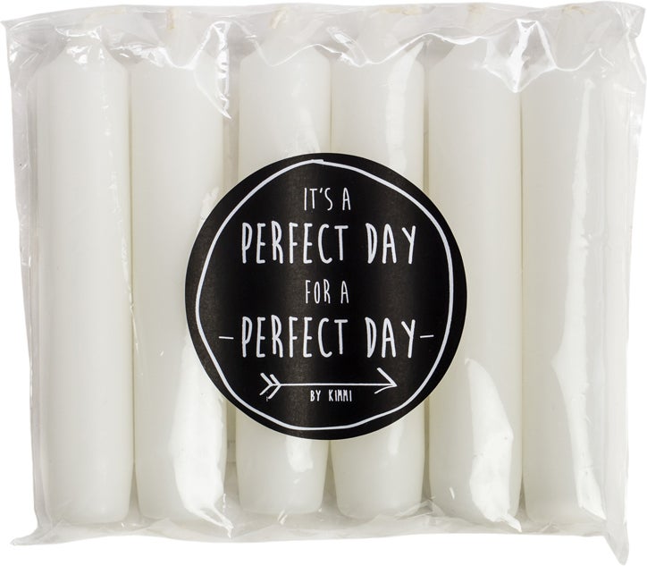 Rustik Lys dinerkaars Cadeau wit5 uur 6 stuks