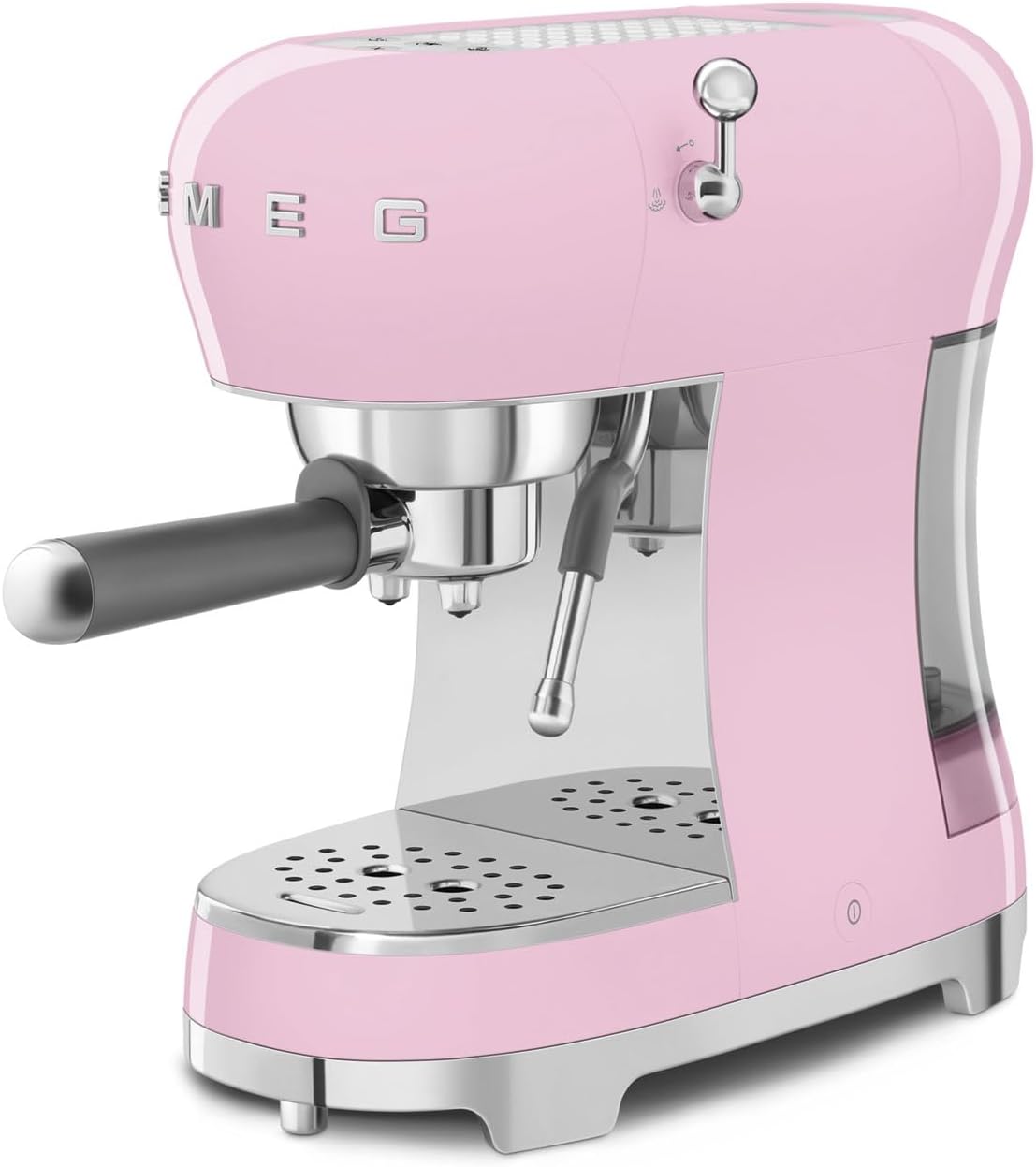Smeg, Machine à Café Expresso Manuelle ECF02CREU, Système Thermoblock et Buse Vapeur, 4 Fonctions Expresso, Plateau Amovible, Porte Filtre, Réservoir d'Eau 1 L, Dimensions Compactes, 1350W, Crème