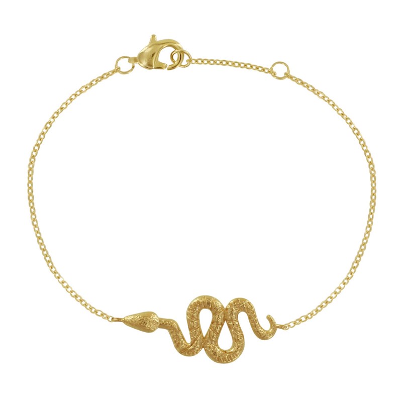 Bracelet Plaqué Or Long Serpent