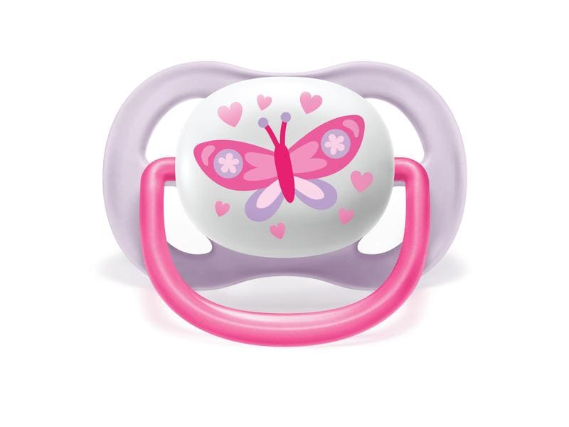 PHILIPS AVENT Nuggi Ultra Air Happy Mama & Butterfly 0-6 Mt Leichter und atmungsaktiver Schnuller