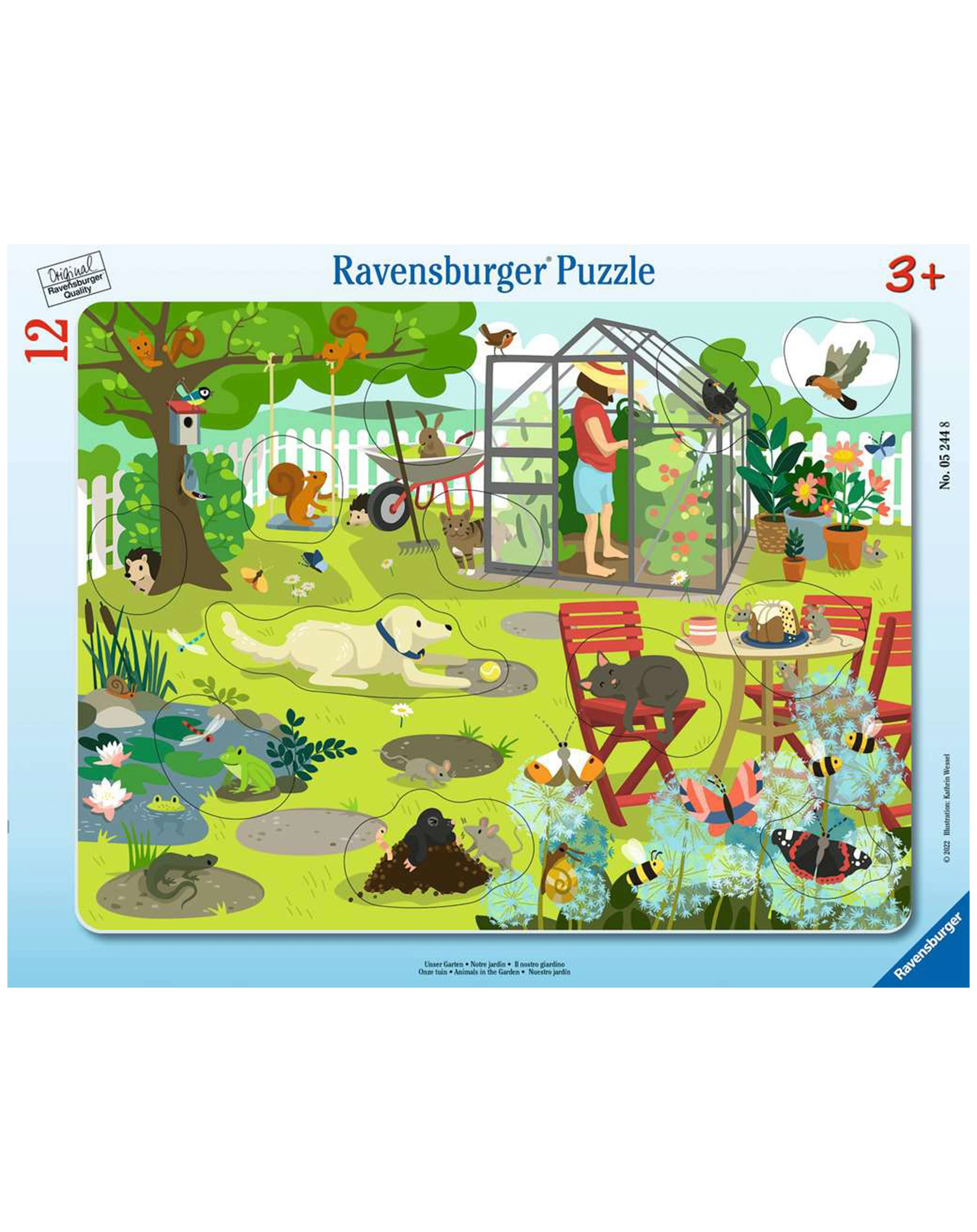 Rahmenpuzzle UNSER GARTEN 12-teilig