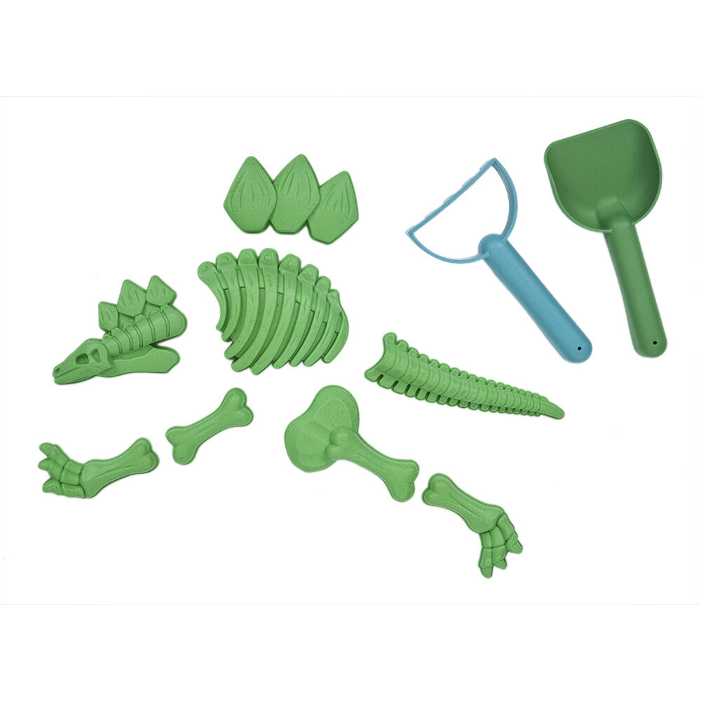 Moule dinosaure avec pelle et rateau 9 pièces