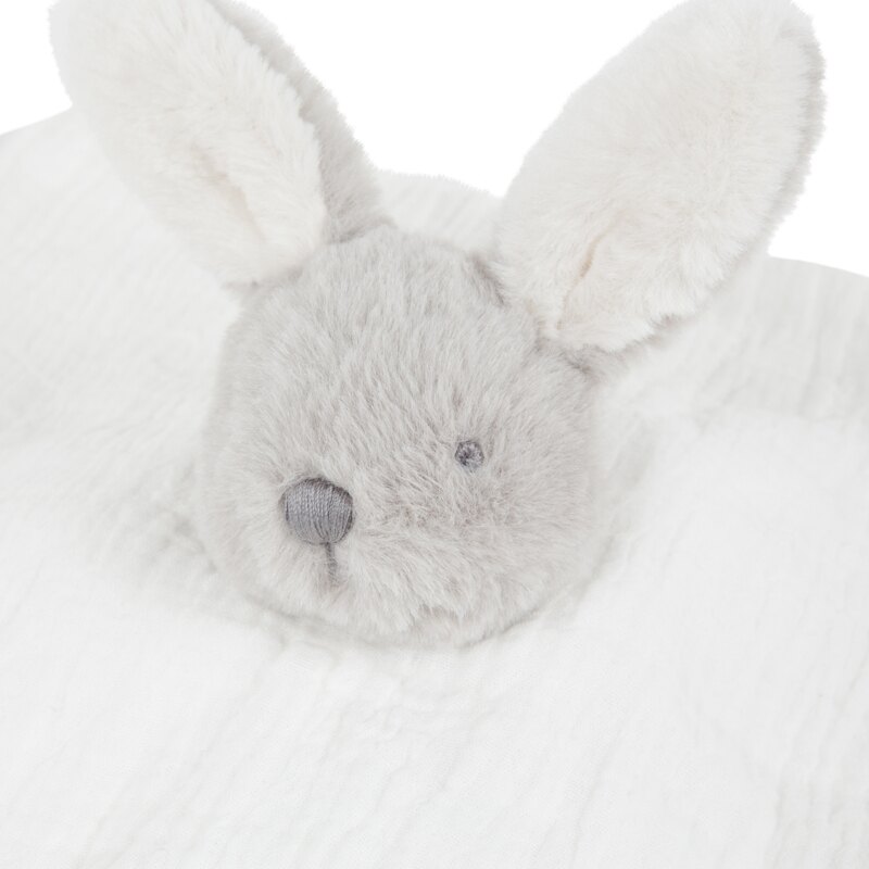 Doudou lapin en fausse fourrure et matière lange mixte Absorba Aucune nuance
