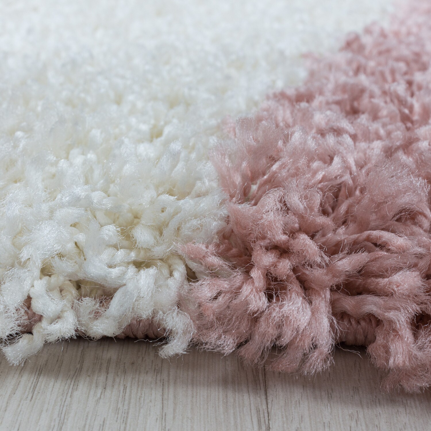Stilvoller Runde Hochflor Teppich, Modernes geometrisches Design, Shaggy Teppich