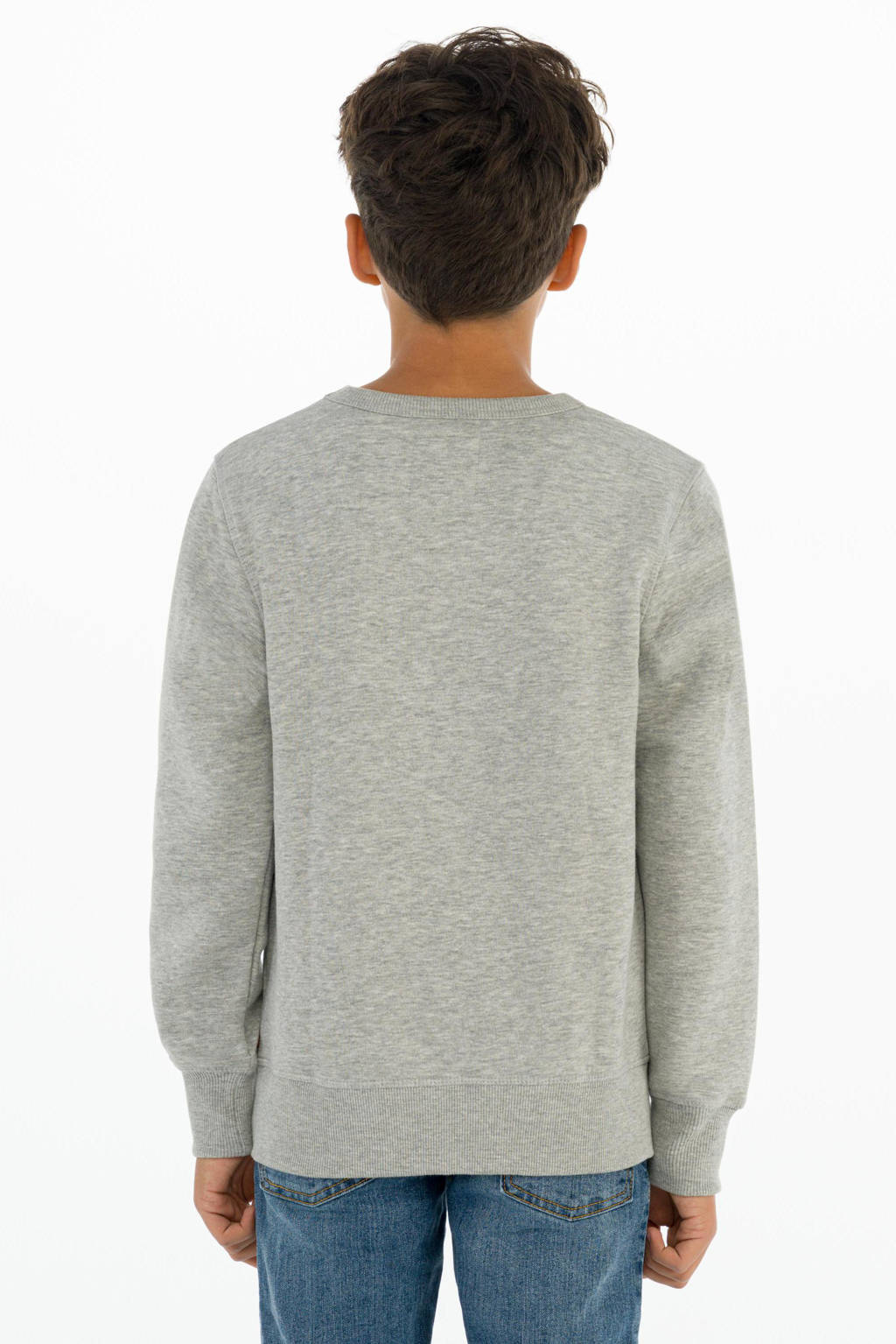 Levi's sweater Batwing met logo grijs melange