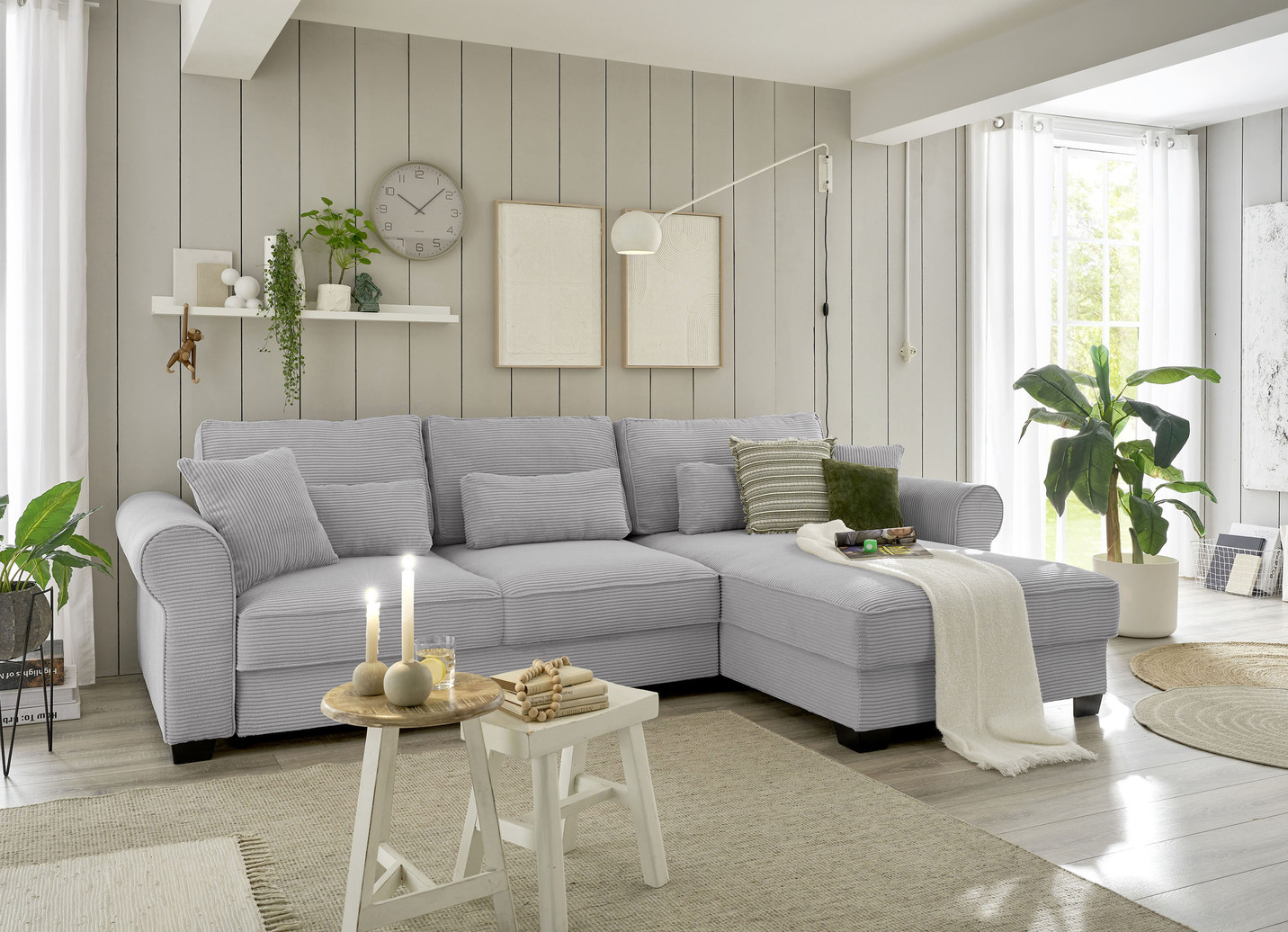 Moderne Polsterecke mit Bettfunktion