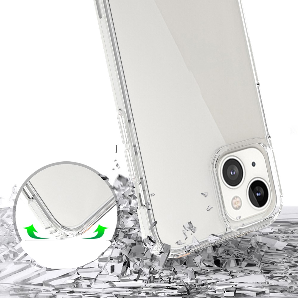 iPhone 13 Hybrid Hülle TPU Bumper   Acryl Rückseite - Transparent
