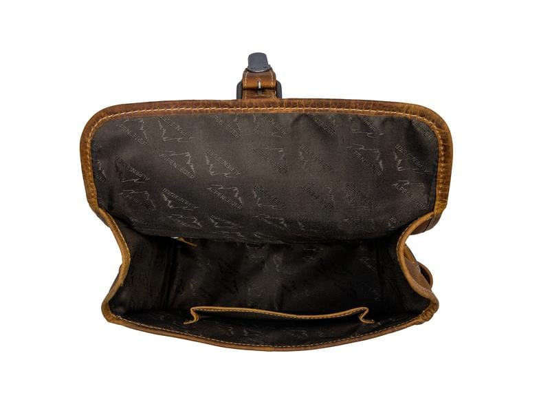Alpenleder Kamera-Tasche Presse Beige Umhängetasche aus Echtleder