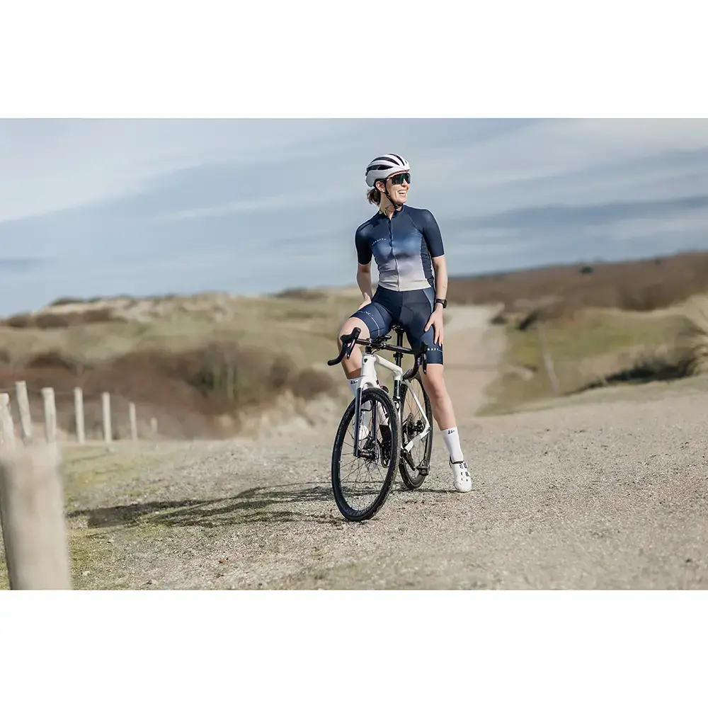 Craft Simone Cornelisse Fietsbroek Kort Blauw/Beige Dames