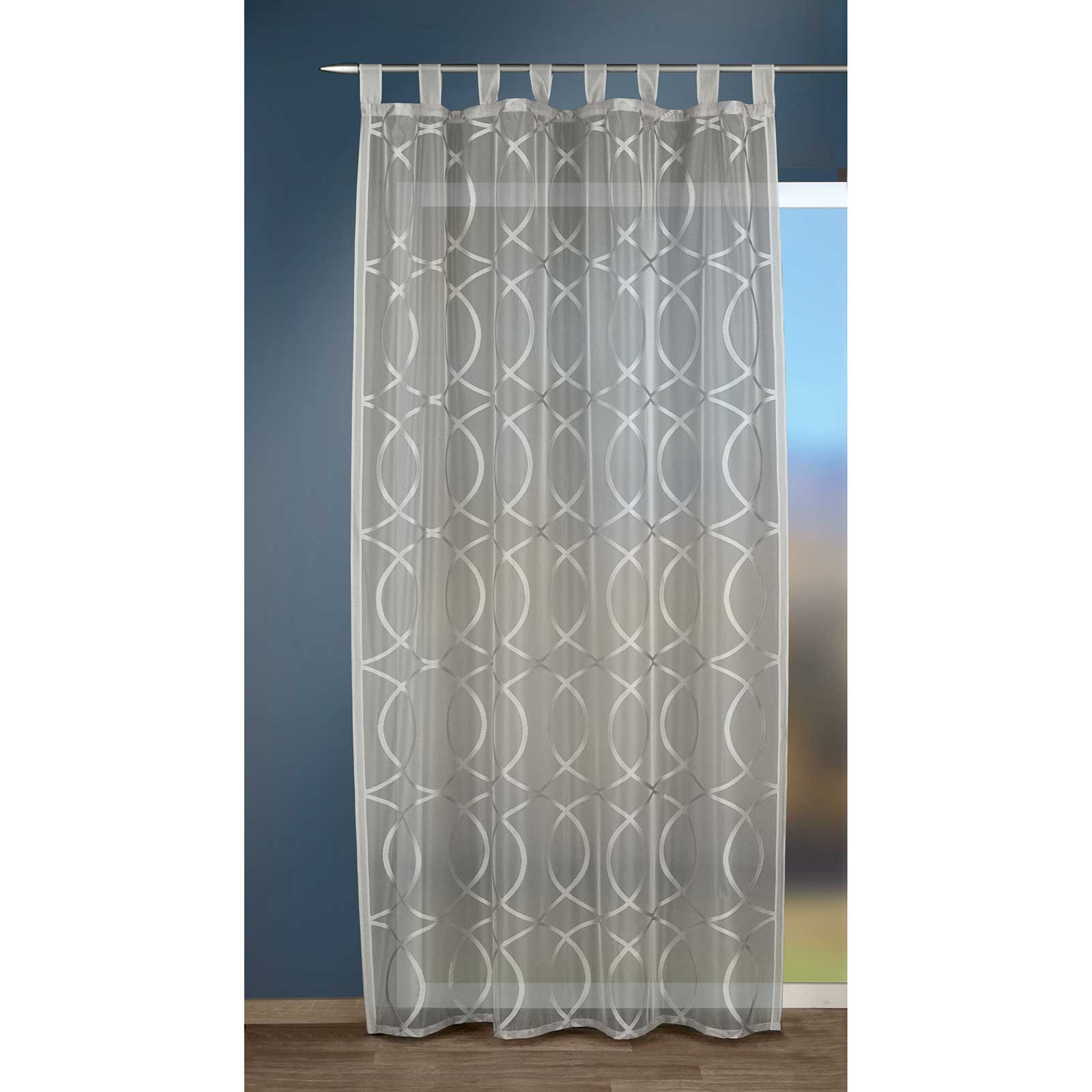 Schlaufenschal - silber - 140x245 cm